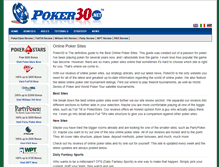 Tablet Screenshot of poker30.net